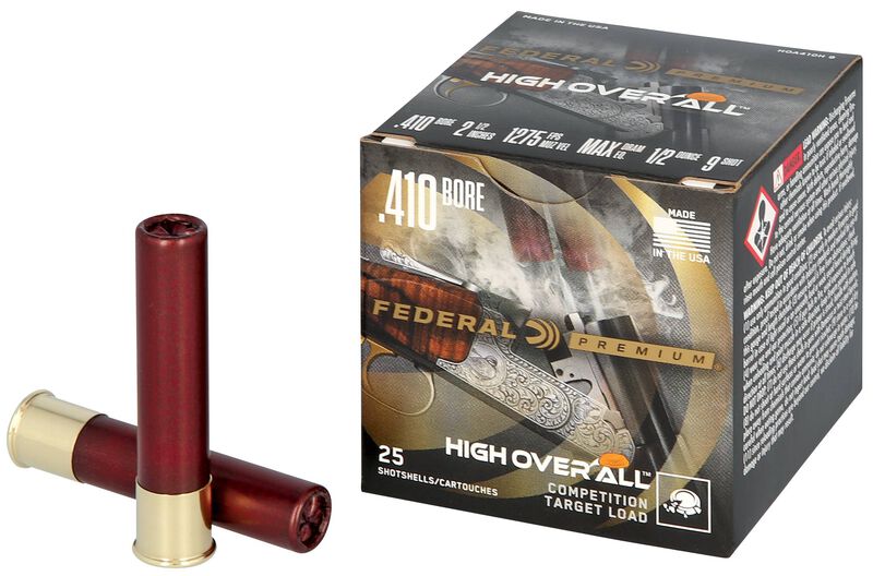 High Over All, 410 Bore, 9 Shot, 2-1/2 in, 1/2 oz, 1275 fps