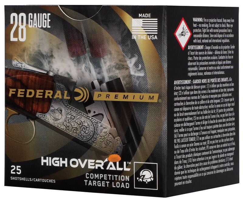 High Over All, 28 Gauge, 9 Shot, 2-3/4 in, 3/4 oz, 1250 fps