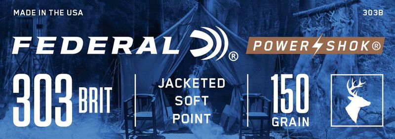 Power-Shok Rifle, 303 British, 150 Grain, Jacketed Soft Point, 2690 fps