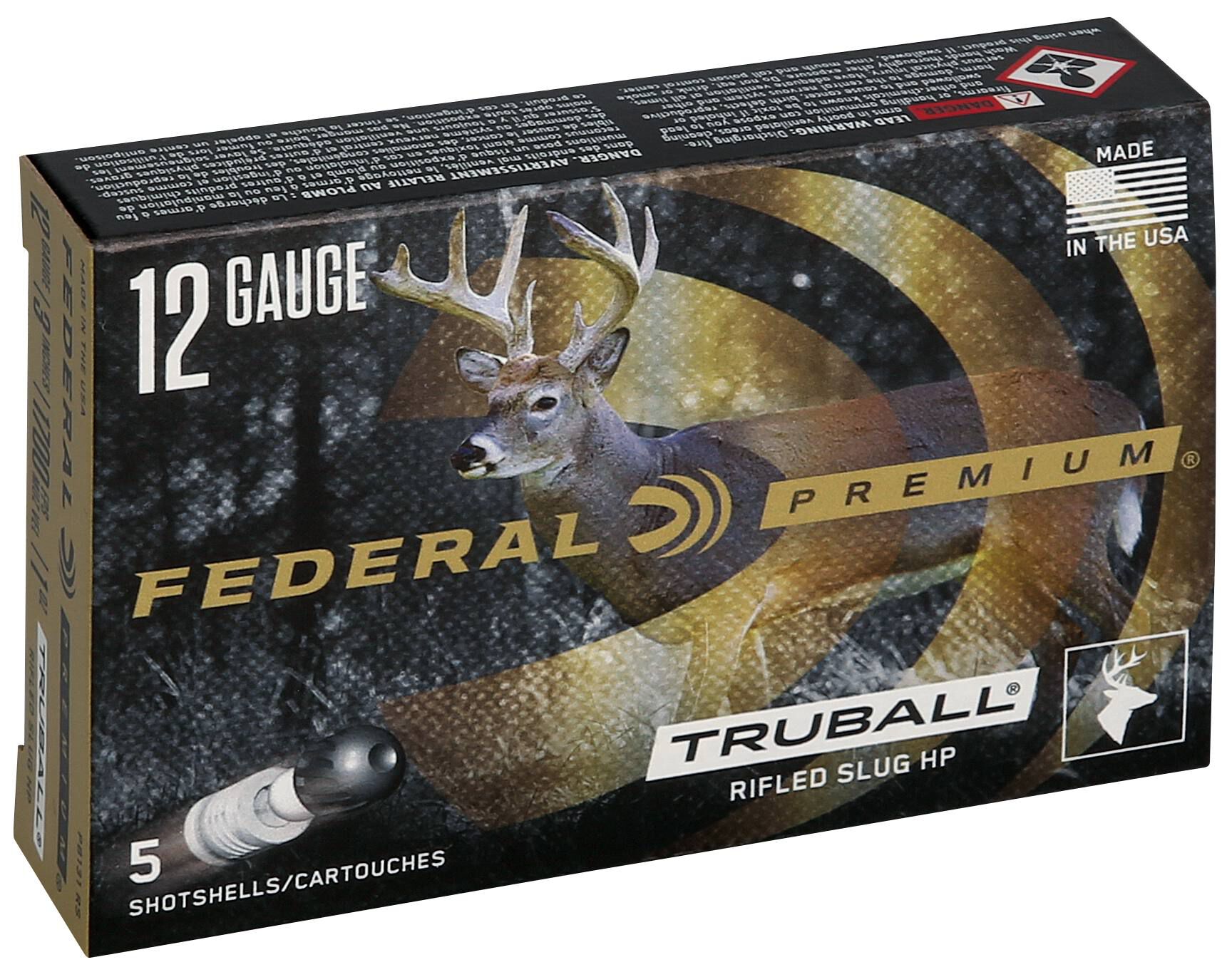 Federal Premium Vital-Shok TruBall 12ga 3in Max 1oz Hollow Point Rifled Slug – Accurate Magnum Smoothbore Load, 5 Rounds 3 Federal Premium Vital-Shok TruBall 12ga 3in Max 1oz Hollow Point Rifled Slug – Accurate Magnum Smoothbore Load, 5 Rounds - Image 3