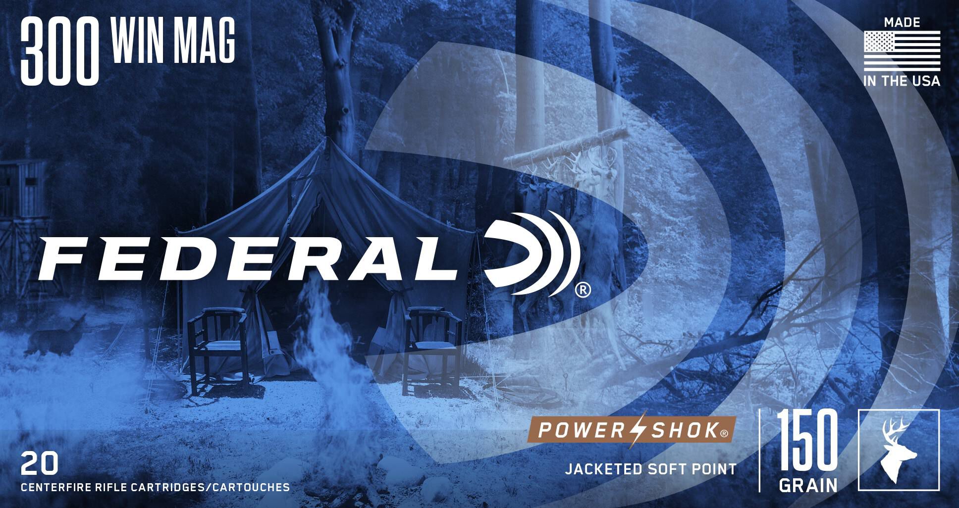 Federal 300 Win Mag 150gr JSP – Proven .300 Win Mag Deer Hunting Ammo, 3150 fps, 20 Rounds 3 Federal 300 Win Mag 150gr JSP – Proven .300 Win Mag Deer Hunting Ammo, 3150 fps, 20 Rounds - Image 3