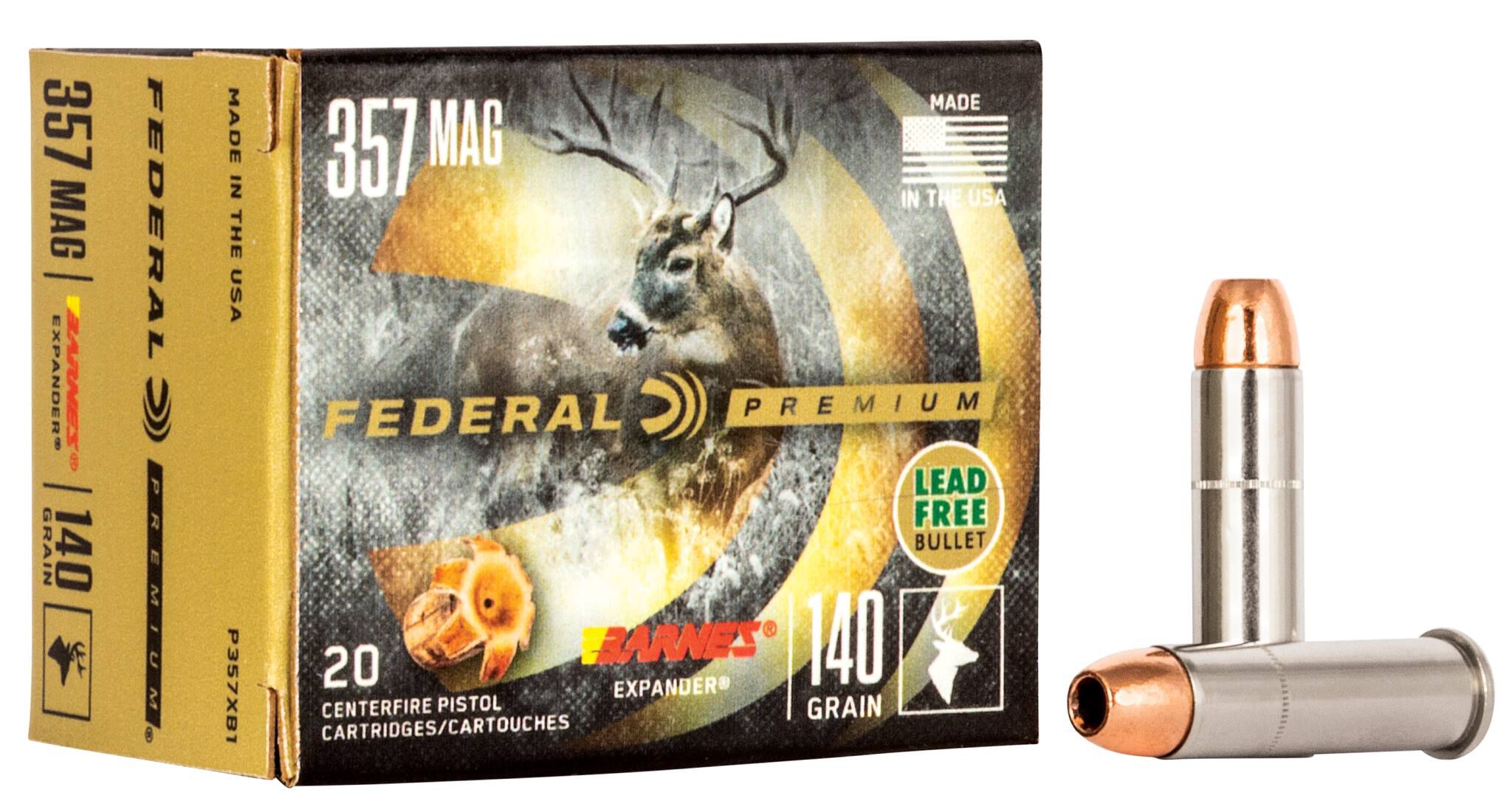 Federal 357 Mag 140gr Barnes Expander – Lead-Free Handgun Hunting Ammo, 20 Rounds - Image 2