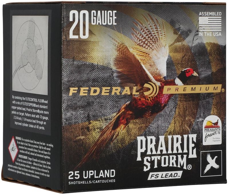 Prairie Storm FS Lead, 20 Gauge, 5 Shot, 3 in, 1 1/4 oz, 1300 fps