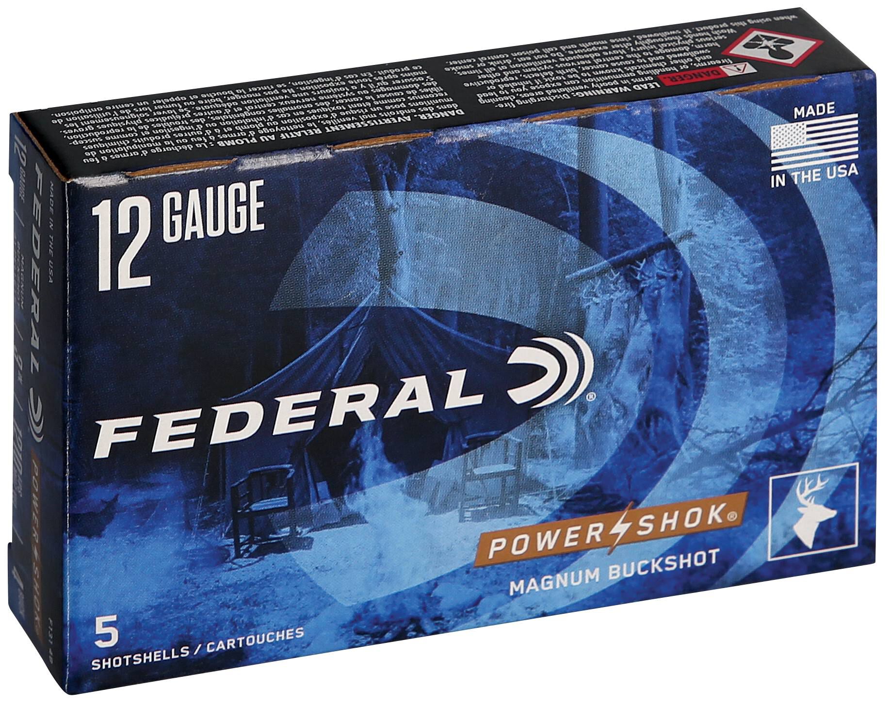 Federal Power-Shok 12ga 3in 4 Buckshot 41 Pellet Magnum – Dense-Pattern Big Game Load, 5 Rounds - Image 3