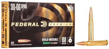Gold Medal Sierra MatchKing, 30-06 Springfield, 168 Grain, Sierra Matchking Boat-Tail Hollow Point, 2700 fps