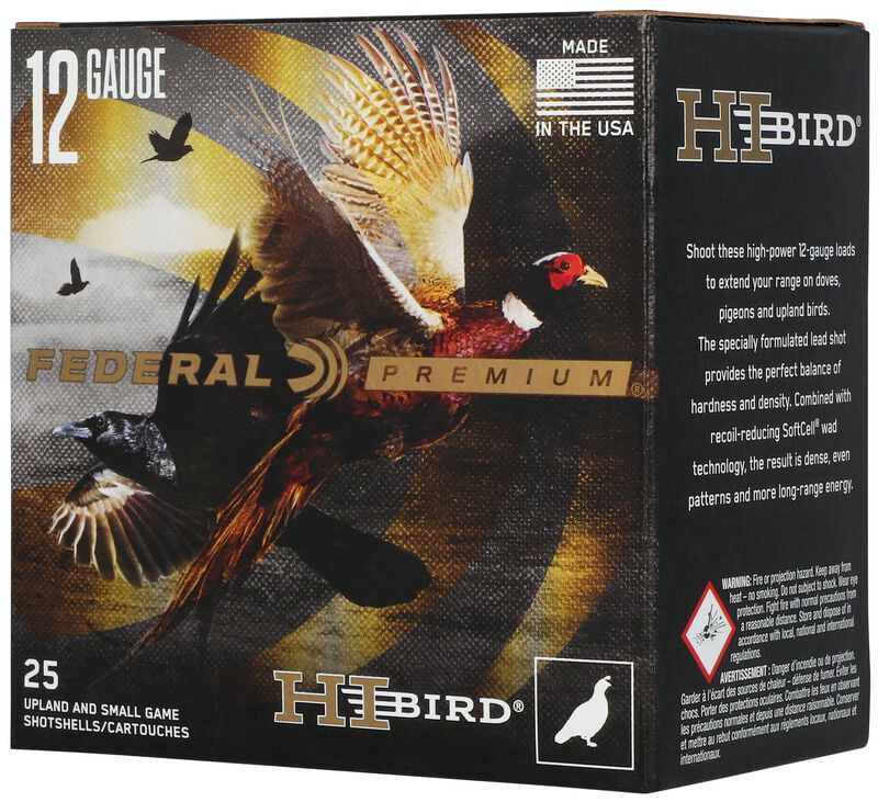 HI-BIRD, 12 Gauge, 6 Shot, 2-3/4 in, 1 1/4 oz, 1330 fps