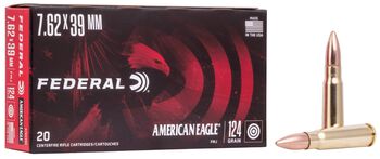 American Eagle Rifle, 7.62x39, 124 Grain, Full Metal Jacket, 2350 fps