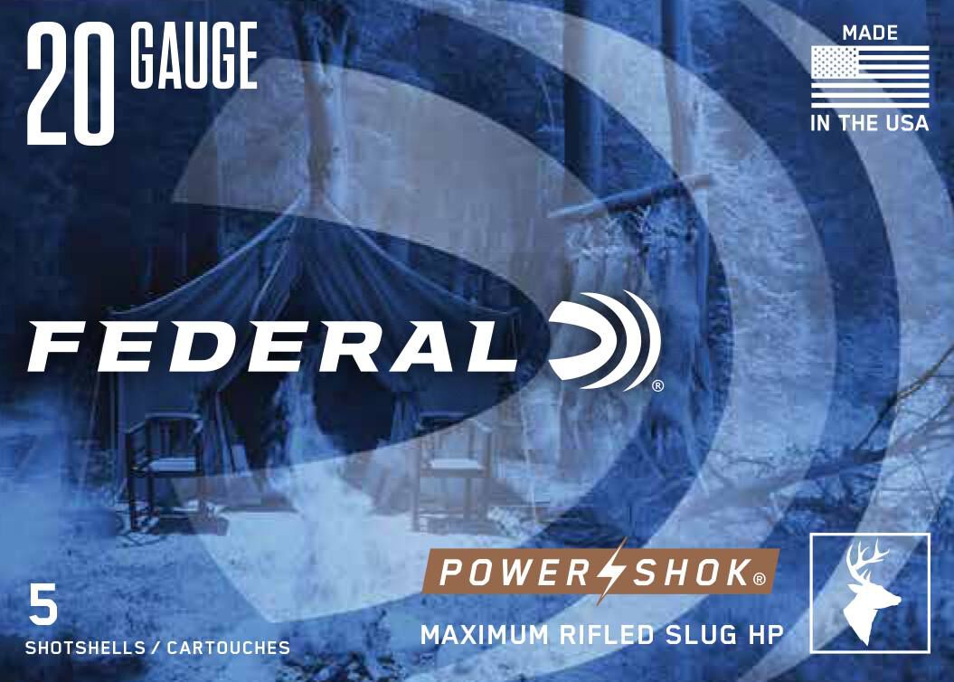 Federal 20 ga 3/4oz Rifled Slug – Powerful 20 Gauge Deer Slugs, 1600 fps, 5 Rounds - Image 3