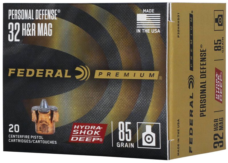 Personal Defense Hydra-Shok Deep, 32 H&amp;R Magnum, 85 Grain, Hydra-Shok Deep Jacketed Hollow Point, 1025 fps