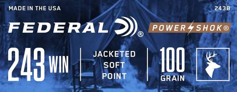 Power-Shok Rifle, 243 Win, 100 Grain, Jacketed Soft Point, 2960 fps