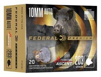 Terminal Ascent Handgun, 10mm Auto, 203 Grain, Terminal Ascent JHP, 1130 fps
