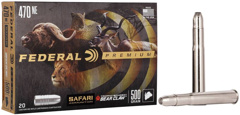 Safari Trophy Bonded Bear Claw, 470 Nitro Express, 500 Grain, Trophy Bonded Bear Claw, 2150 fps