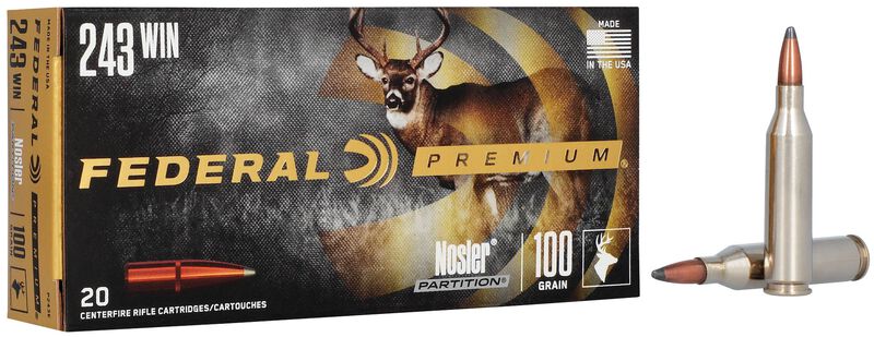 Nosler Partition, 243 Win, 100 Grain, Nosler Partition, 2850 fps