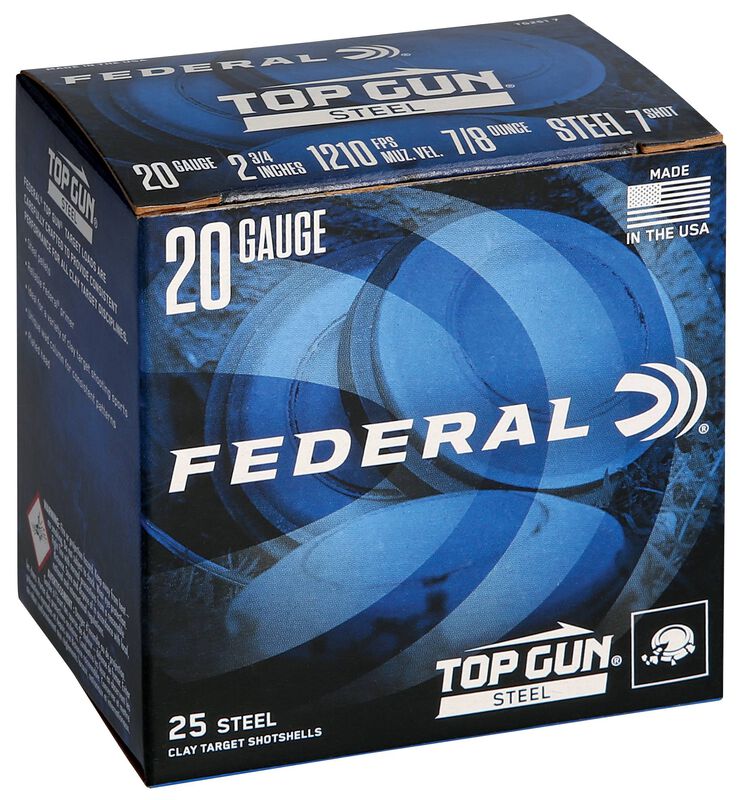 Top Gun - Steel, 20 Gauge, 7 Shot, 2-3/4 in, 7/8 oz, 1210 fps