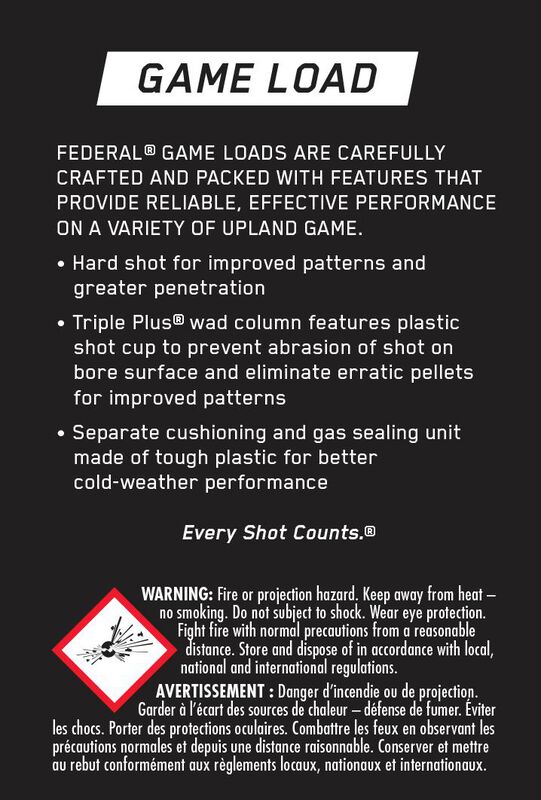 Game Load Upland, 20 Gauge, 8 Shot, 2-3/4 in, 7/8 oz, 1210 fps