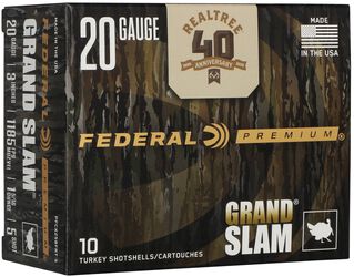 Grand Slam Realtree 40th Anniversary Edition, 20 Gauge, 5 Shot, 3 in, 1 5/16 oz, 1185 fps