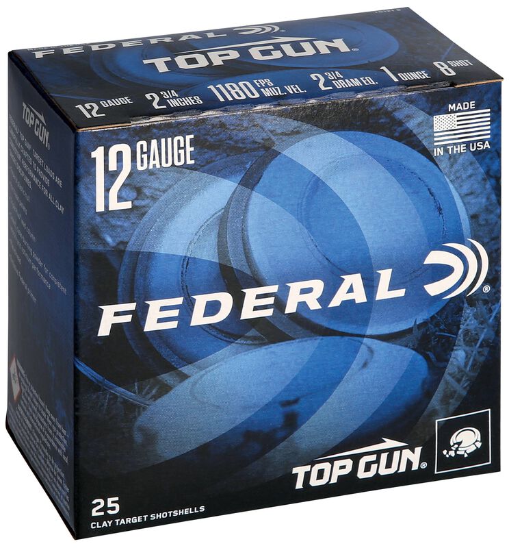 Top Gun, 12 Gauge, 8 Shot, 2-3/4 in, 1 oz, 1180 fps