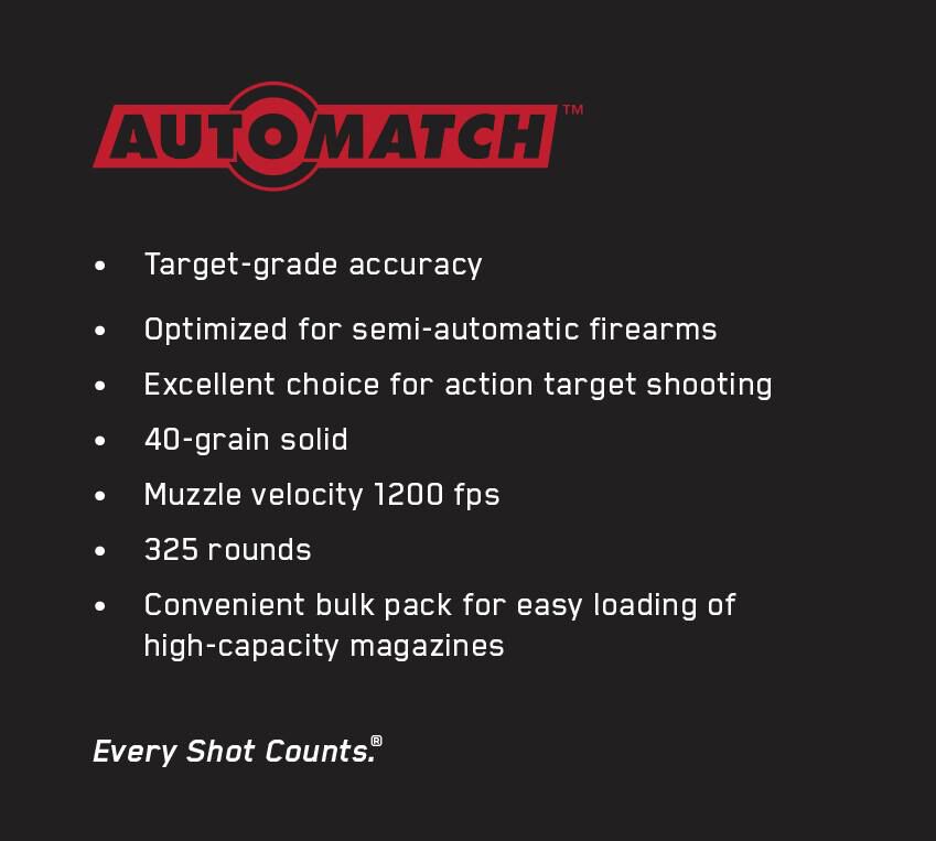 Federal 22 LR 40gr LRN AutoMatch – Reliable .22 Long Rifle Range Ammo, 1200 fps, 325 Rounds 4 Federal 22 LR 40gr LRN AutoMatch – Reliable .22 Long Rifle Range Ammo, 1200 fps, 325 Rounds - Image 4
