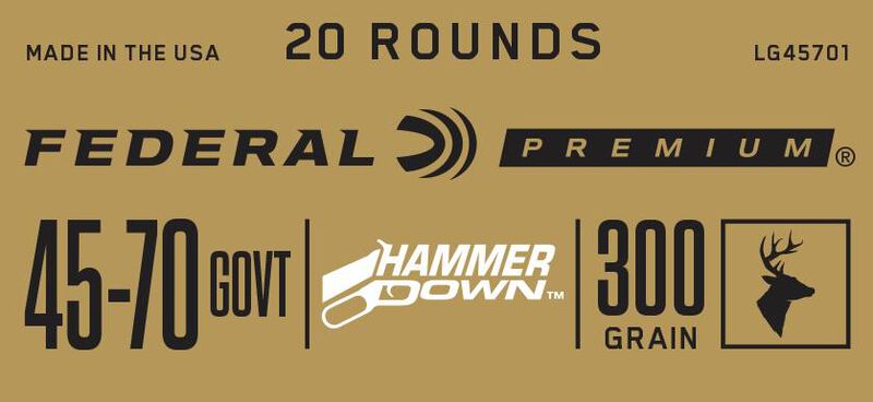 HammerDown Rifle, 45-70 Government, 300 Grain, Bonded Soft Point, 1850 fps
