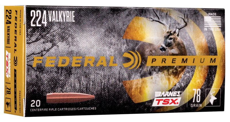 Barnes TSX, 224 Valkyrie, 78 Grain, Barnes Triple-Shock X Bullet (TSX), 2850 fps