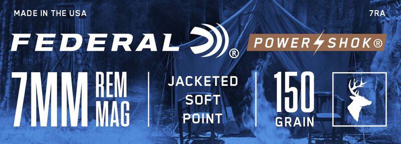 Power-Shok Rifle, 7mm Rem Mag, 150 Grain, Jacketed Soft Point, 3110 fps