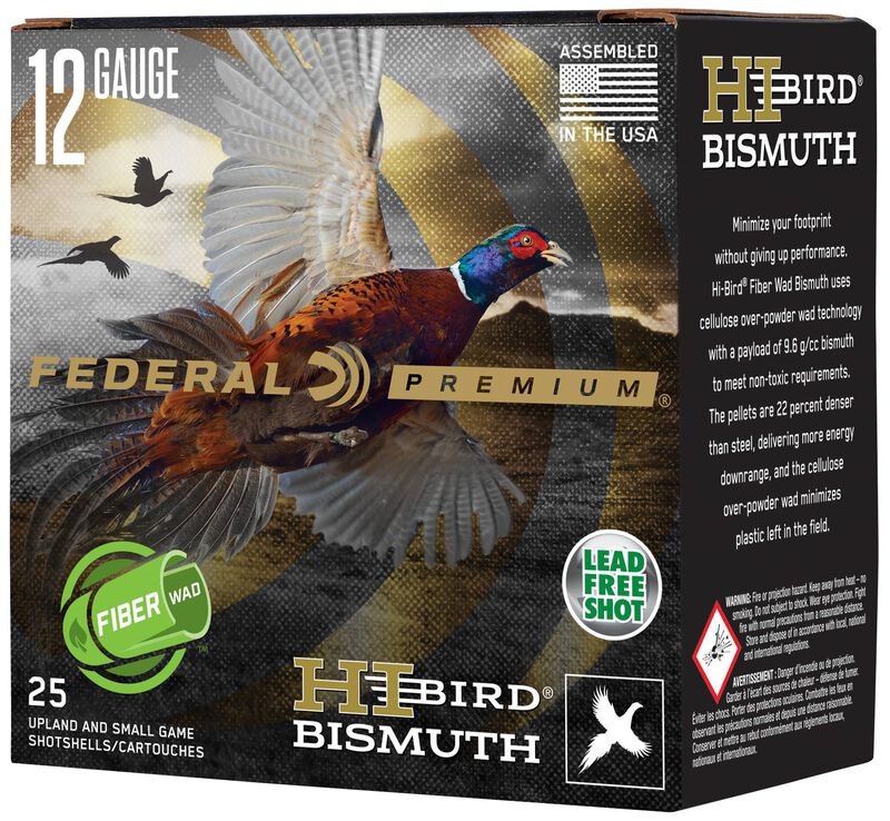Hi-Bird Fiber Wad Bismuth, 12 Gauge, 5 Shot, 2-3/4 in, 1.25 oz, 1330 fps