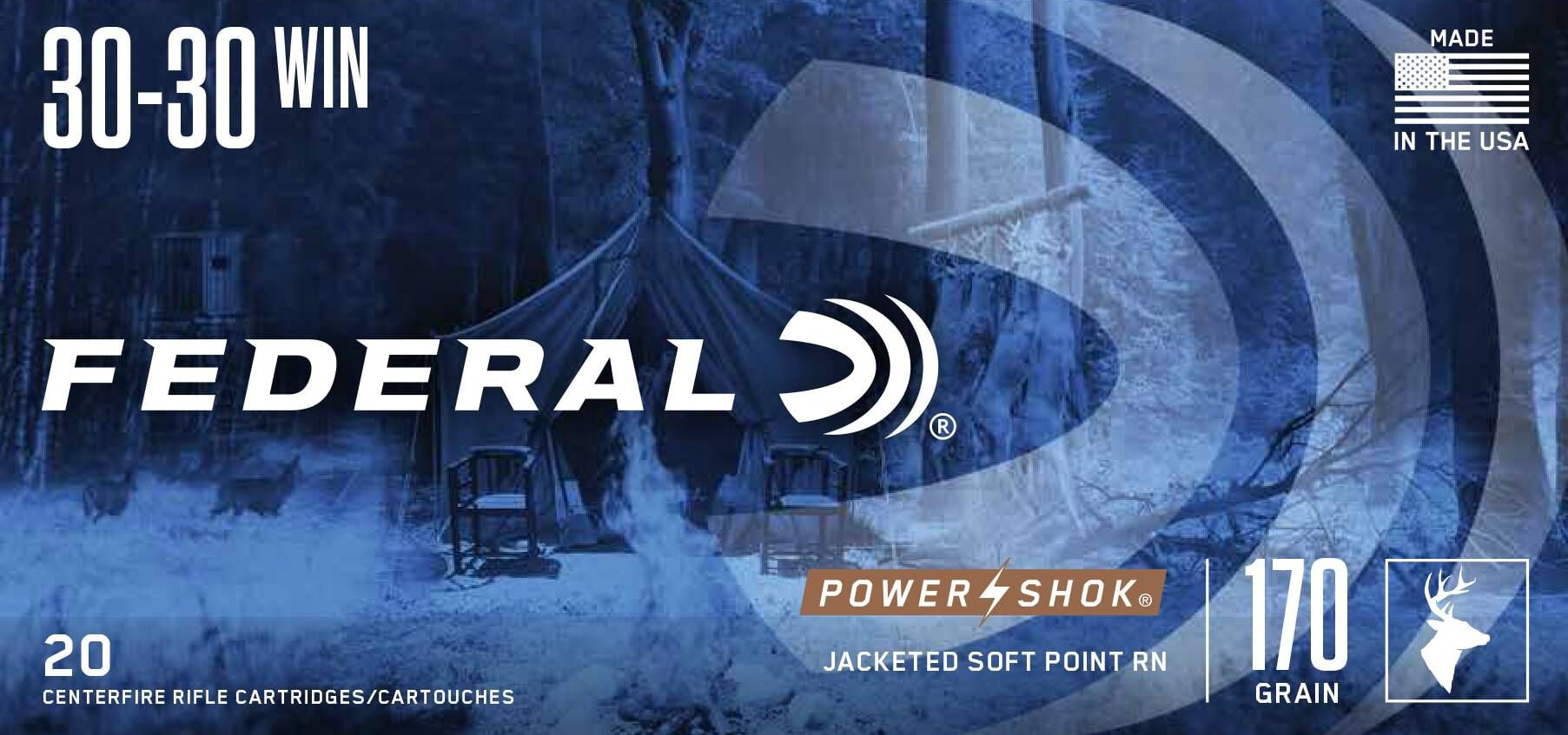 Federal 30-30 170gr RN JSP – Proven .30-30 Win Deer Hunting Ammo, 2200 fps, 20 Rounds 3 Federal 30-30 170gr RN JSP – Proven .30-30 Win Deer Hunting Ammo, 2200 fps, 20 Rounds - Image 3