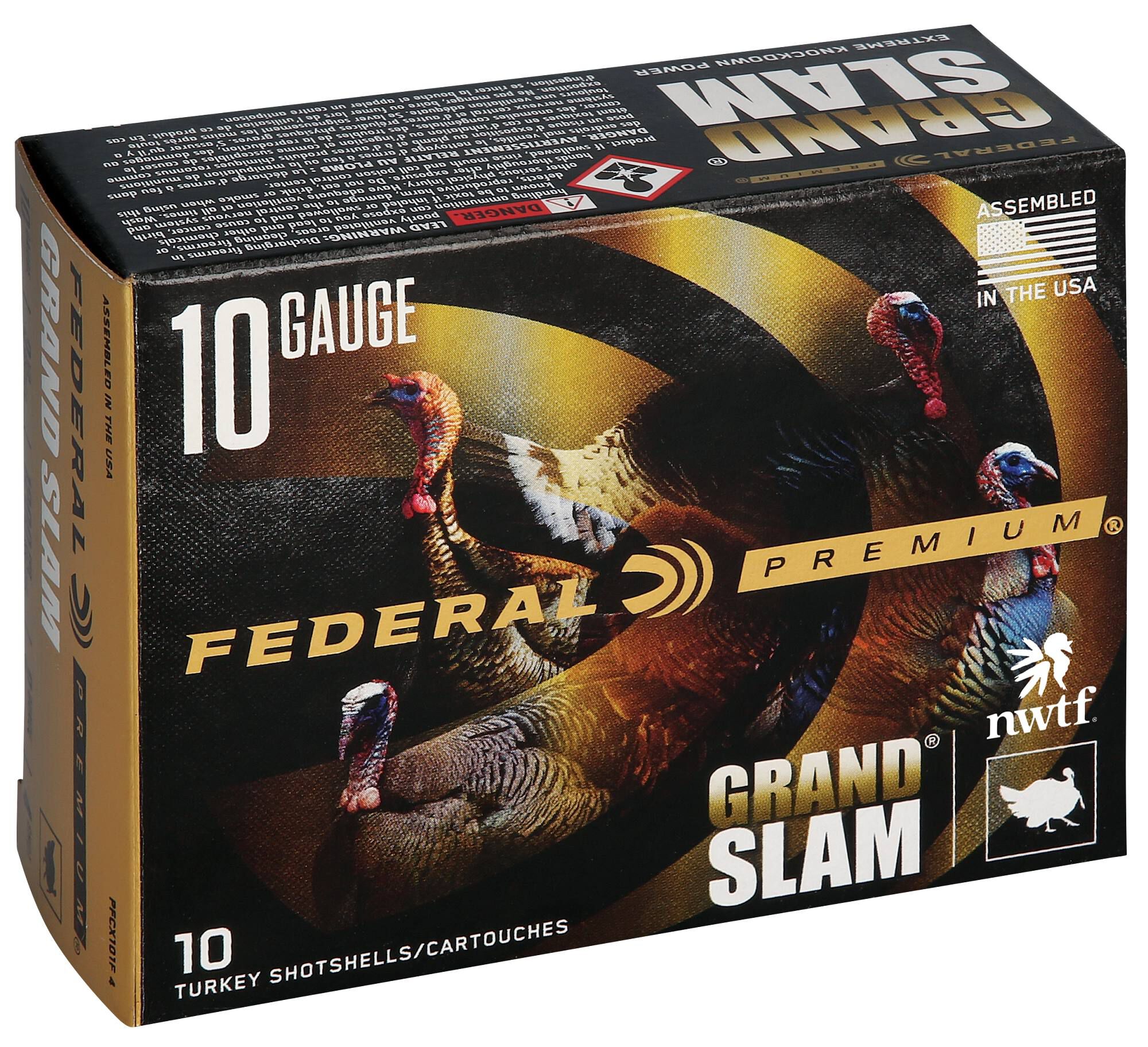 Federal Grand Slam 10ga 4 Shot Turkey 3-1/2in 2oz – Hard-Hitting Copper-Plated Turkey Load, 10 Rounds 3 Federal Grand Slam 10ga 4 Shot Turkey 3-1/2in 2oz – Hard-Hitting Copper-Plated Turkey Load, 10 Rounds - Image 3