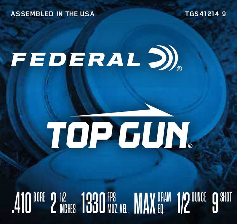 Top Gun, 410 Bore, 9 Shot, 2-1/2 in, 1/2 oz, 1330 fps