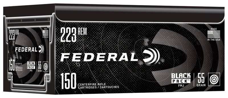 Black Pack Rifle, 223 Rem, 55 Grain, Full Metal Jacket, 3240 fps