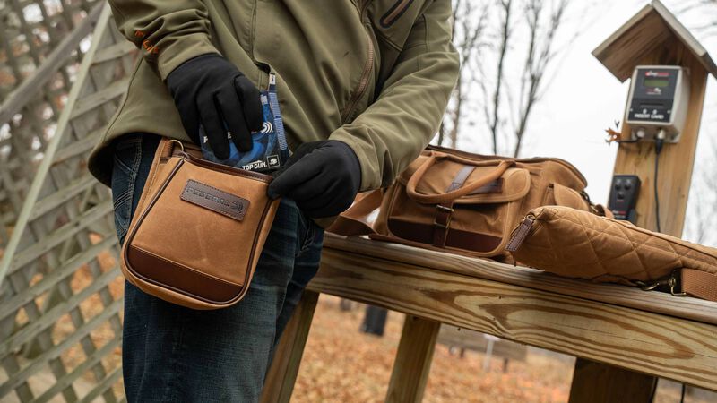 Premium Shell Pouch, Tan, Waxed Canvas