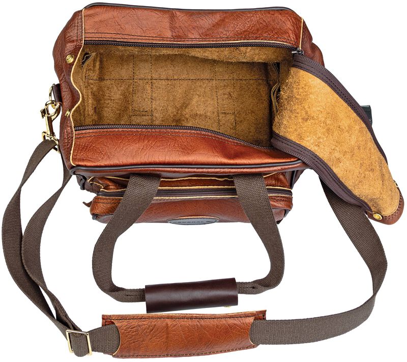Federal/Duluth Pack Bison Leather Range Bag, Brown, 9 inch x 12 inch x 9.5 inch