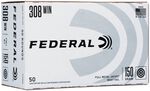 Federal Training, 308 Win, 150 Grain, Full Metal Jacket Boat-Tail, 2820 fps