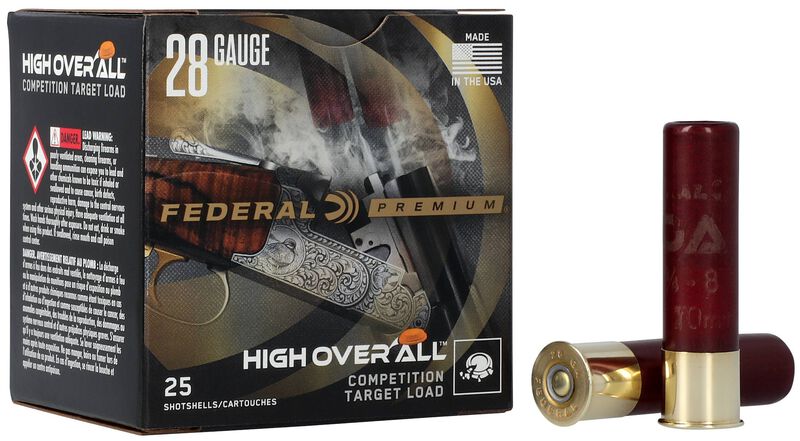 High Over All, 28 Gauge, 8 Shot, 2-3/4 in, 3/4 oz, 1250 fps