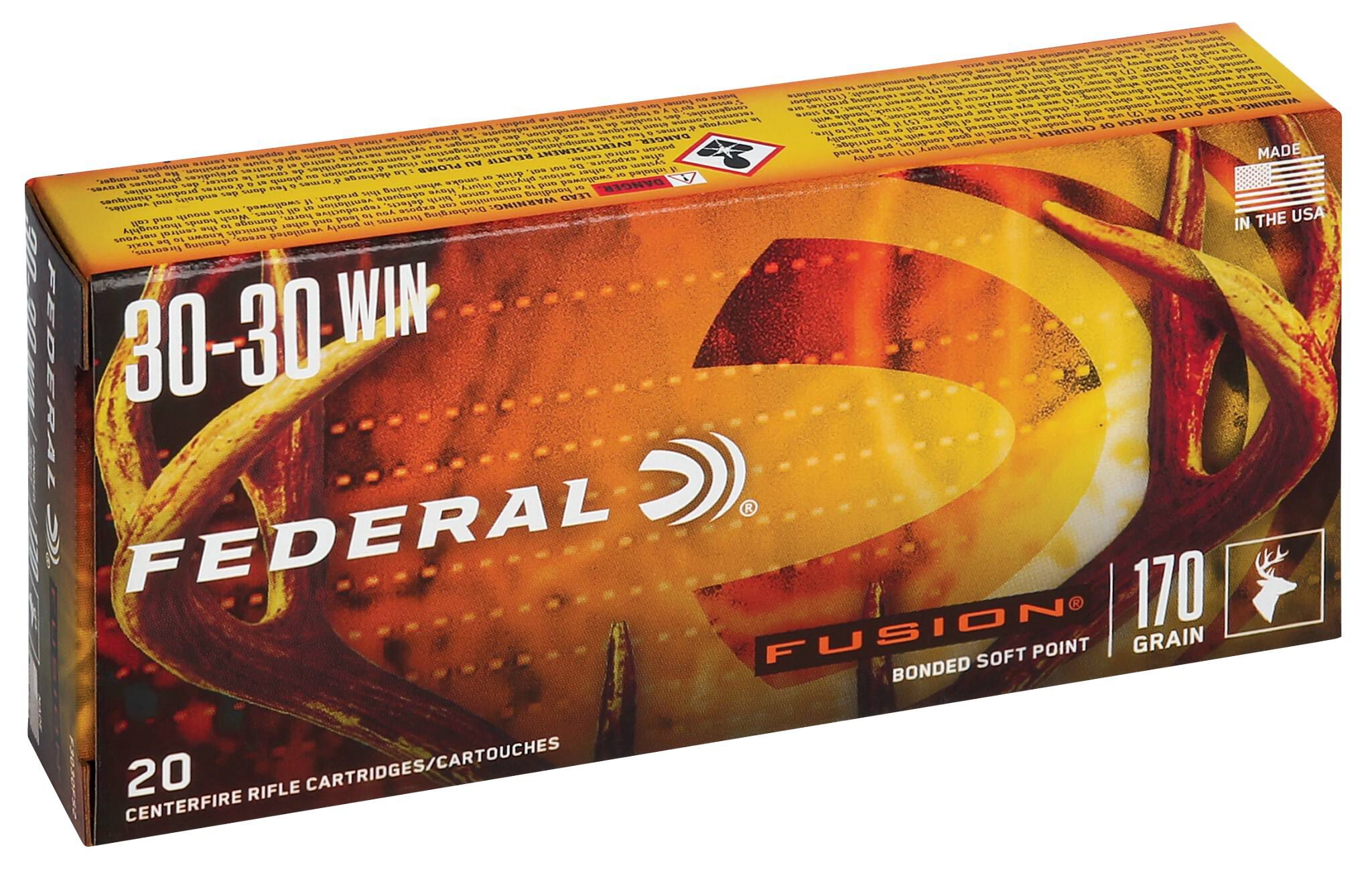 Federal 30-30 Win 170gr Fusion – Powerful .30-30 Winchester Deer Hunting Ammo, 2200 fps, 20 Rounds - Image 2
