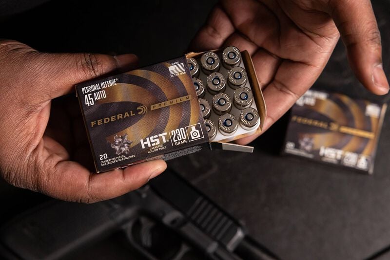 Personal Defense HST, 45 Auto, 230 Grain, HST Jacketed Hollow Point, 890 fps