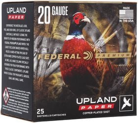 Upland Paper, 20 Gauge, 6 Shot, 2-3/4 in, 1 oz, 1250 fps