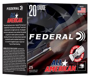 All American, 20 Gauge, 8 Shot, 2-3/4 in, 7/8 oz, 1200 fps