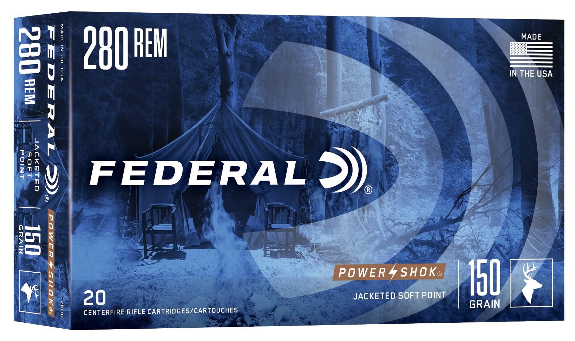 Federal 280 Rem 150gr JSP – Proven .280 Remington Hunting Ammo, 2890 fps, 20 Rounds - Image 2