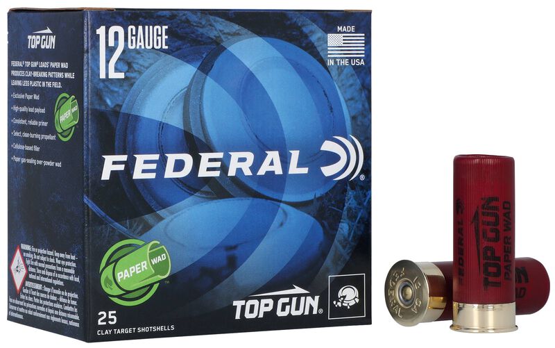 Top Gun Paper Wad, 12 Gauge, 7.5 Shot, 2-3/4 in, 1 1/8 oz, 1200 fps