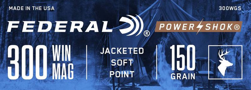 Power-Shok Rifle, 300 Win Mag, 150 Grain, Jacketed Soft Point, 3150 fps