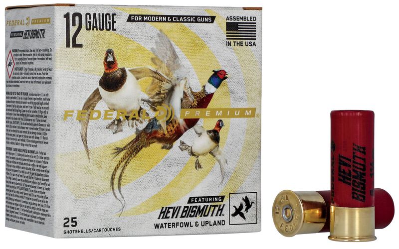 Premium HEVI-Bismuth, 12 Gauge, 5 Shot, 2-3/4 in, 1 1/4 oz, 1350 fps
