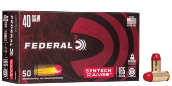 Syntech Range, 40 S&W, 165 Grain, Syntech Jacket Flat Nose, 1060 fps