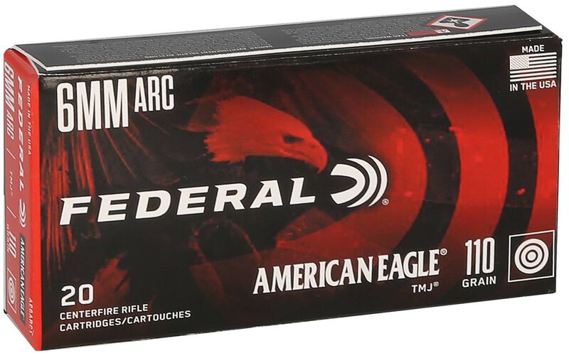 American Eagle Rifle, 6mm ARC, 110 Grain, Total Metal Jacket, 2550 fps