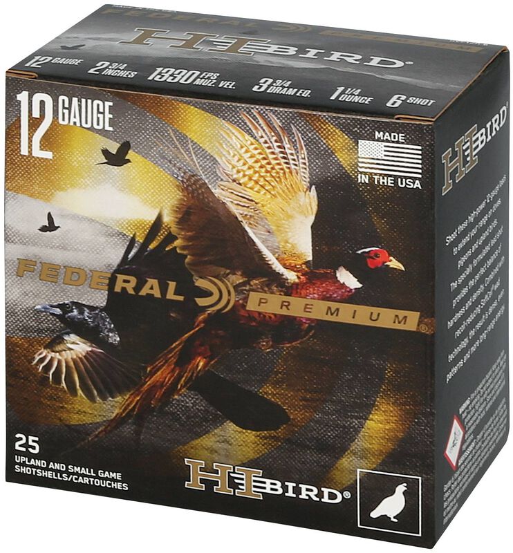 HI-BIRD, 12 Gauge, 6 Shot, 2-3/4 in, 1 1/4 oz, 1330 fps