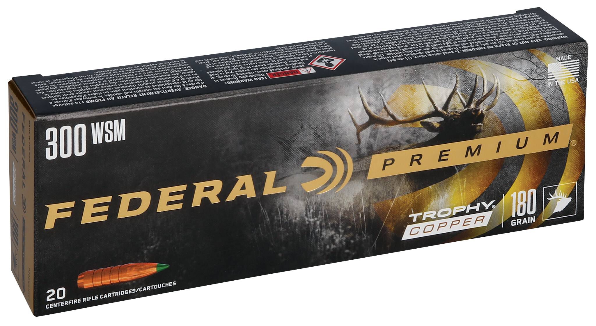Federal 300 WSM 180gr Trophy Copper – Powerful Big Game Hunting Ammo, 20 Rounds 3 Federal 300 WSM 180gr Trophy Copper – Powerful Big Game Hunting Ammo, 20 Rounds - Image 3