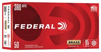 Champion Training, 380 Auto, 95 Grain, Full Metal Jacket, 980 fps