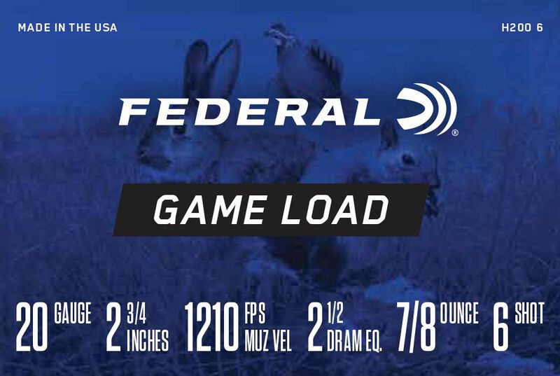 Game Load Upland, 20 Gauge, 6 Shot, 2-3/4 in, 7/8 oz, 1210 fps