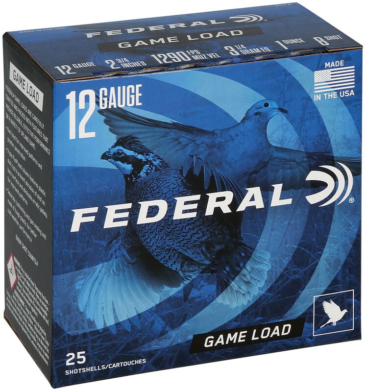 Game Load Upland, 12 Gauge, 8 Shot, 2-3/4 in, 1 oz, 1290 fps
