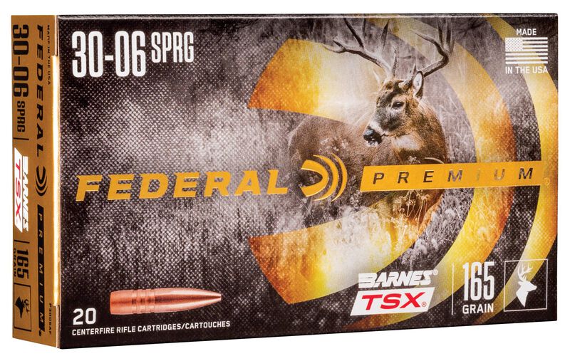 Barnes TSX, 30-06 Springfield, 165 Grain, Barnes Triple-Shock X Bullet (TSX), 2800 fps
